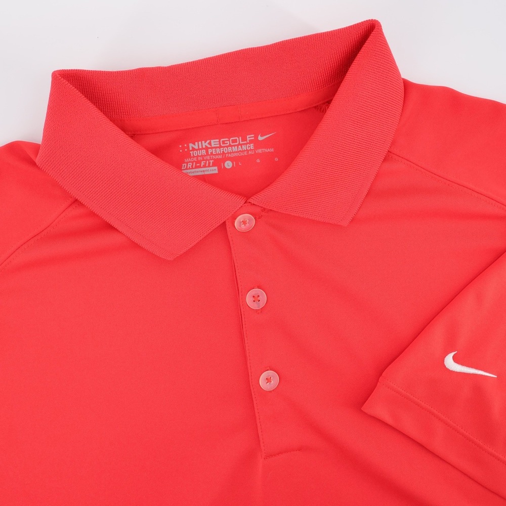 Nike Golf Tour Performance Dri-FIT Polo Shirt Red Short Sleeve Mens Large